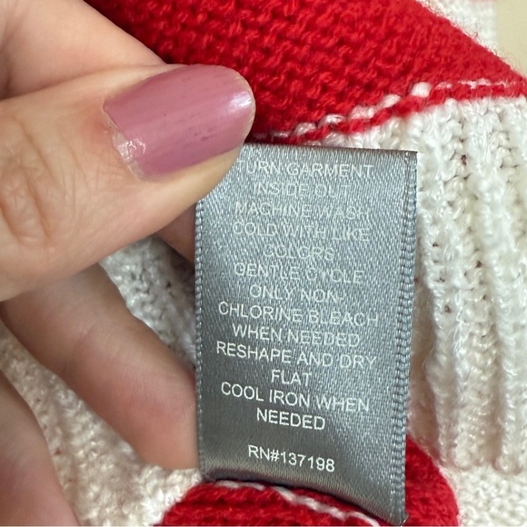 Marled American Flag Patriotic Crewneck Sweater Women’s Small Red White Blue - Picture 6 of 7